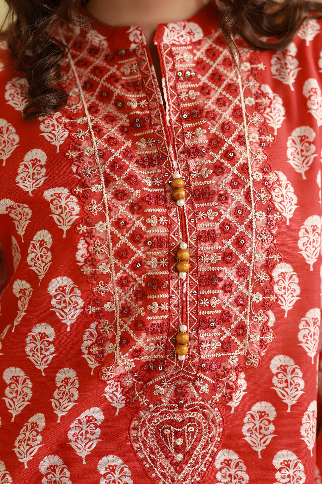 Embroidered Kurta Trouser - 3148 - Image 6