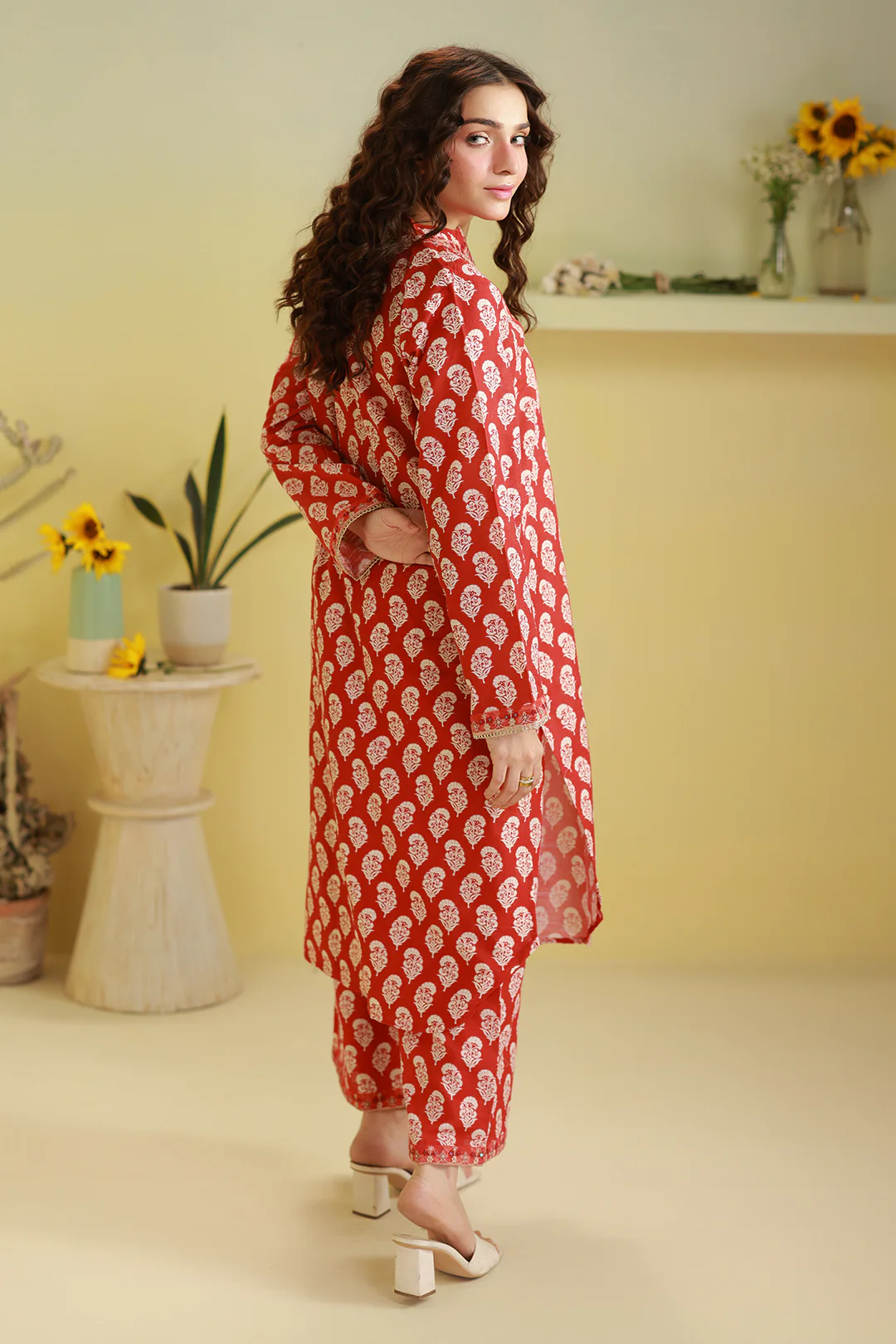Embroidered Kurta Trouser - 3148 - Image 8