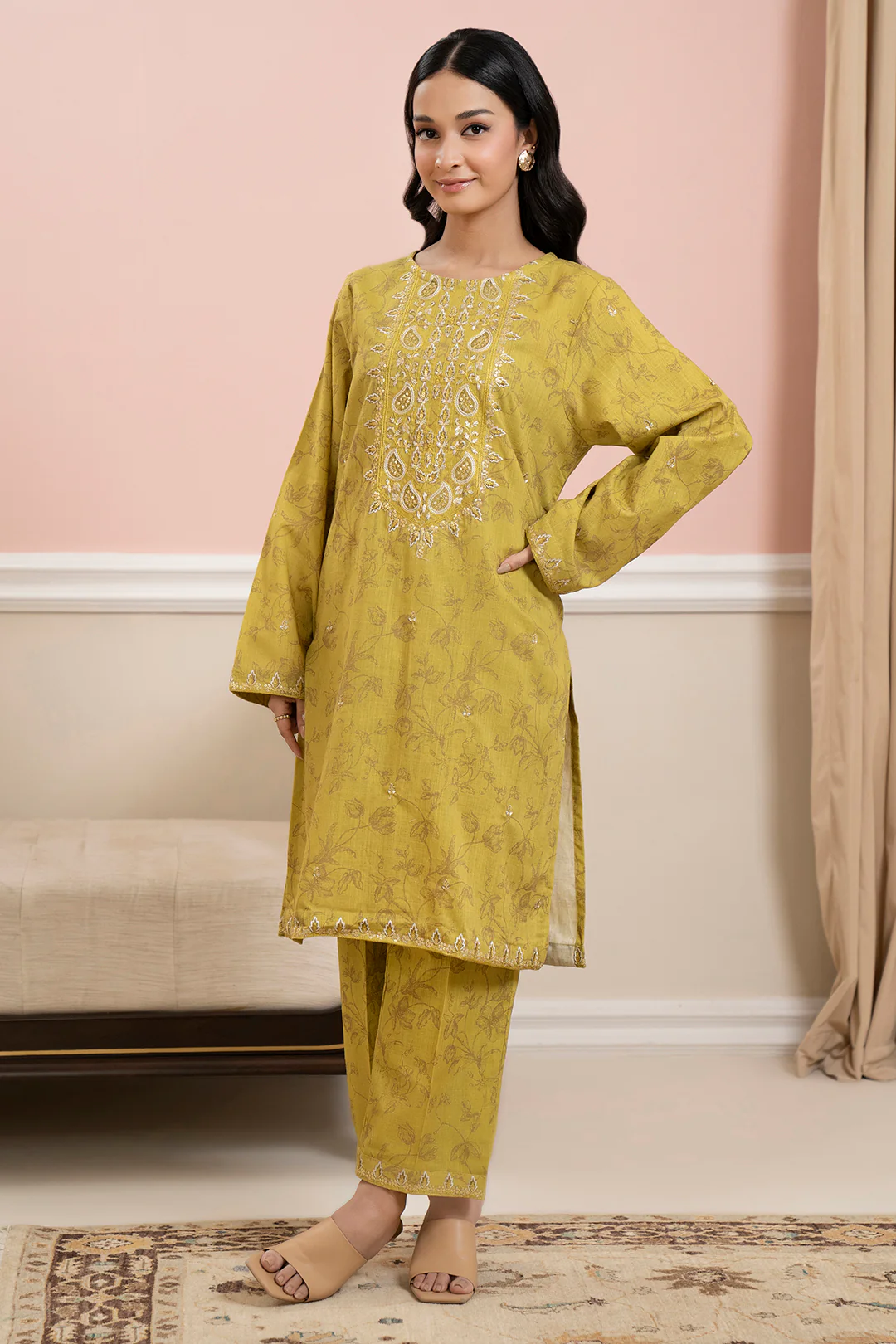Embroidered Kurta Trouser - 3171 - Image 3