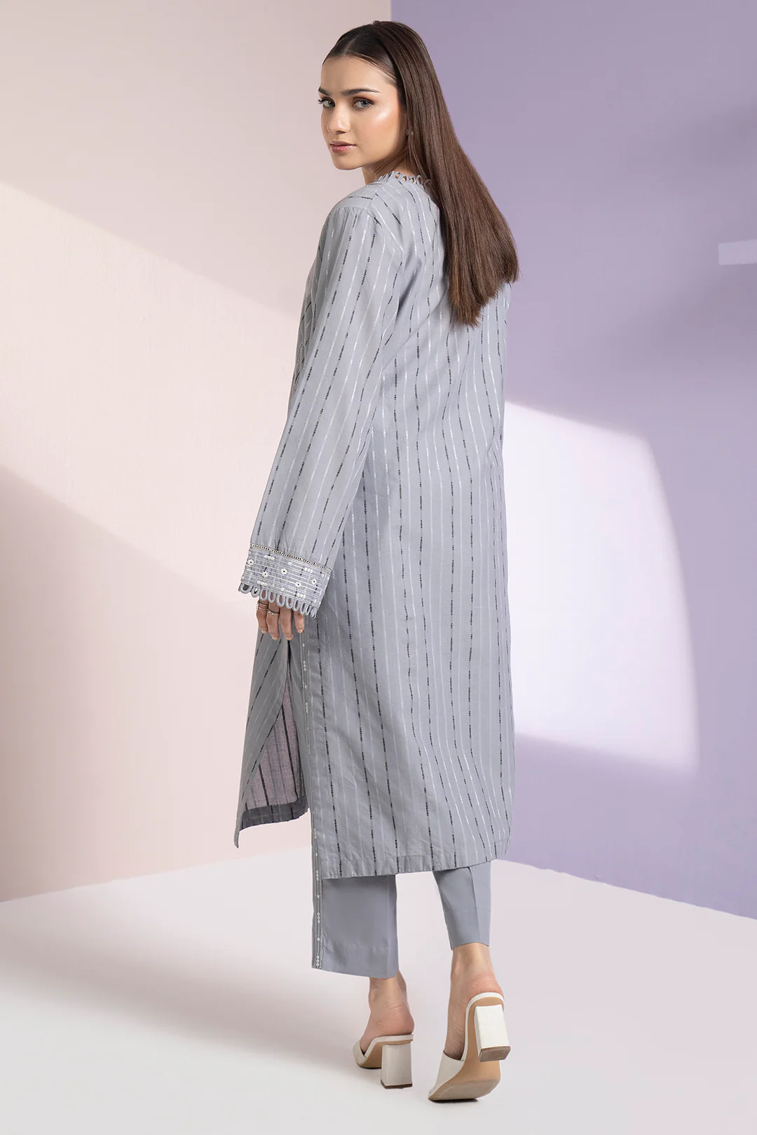Embroidered Kurta Trouser - 3347 - Image 8