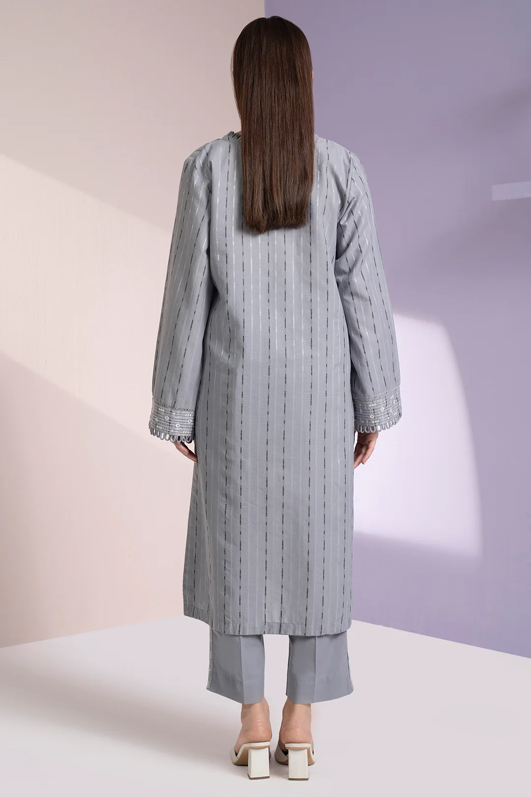 Embroidered Kurta Trouser - 3347 - Image 9