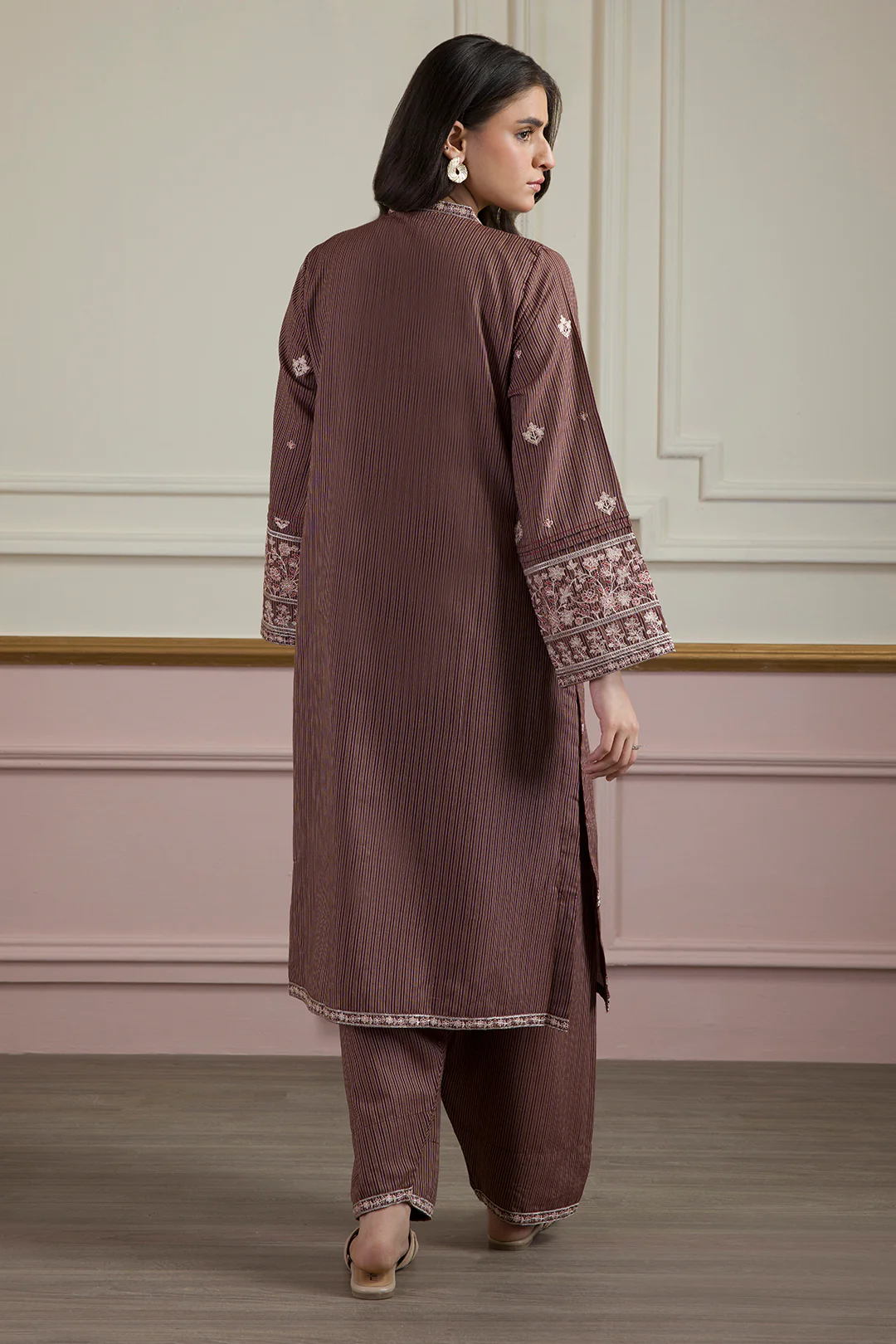 Embroidered Kurta Trouser - 3362 - Image 12
