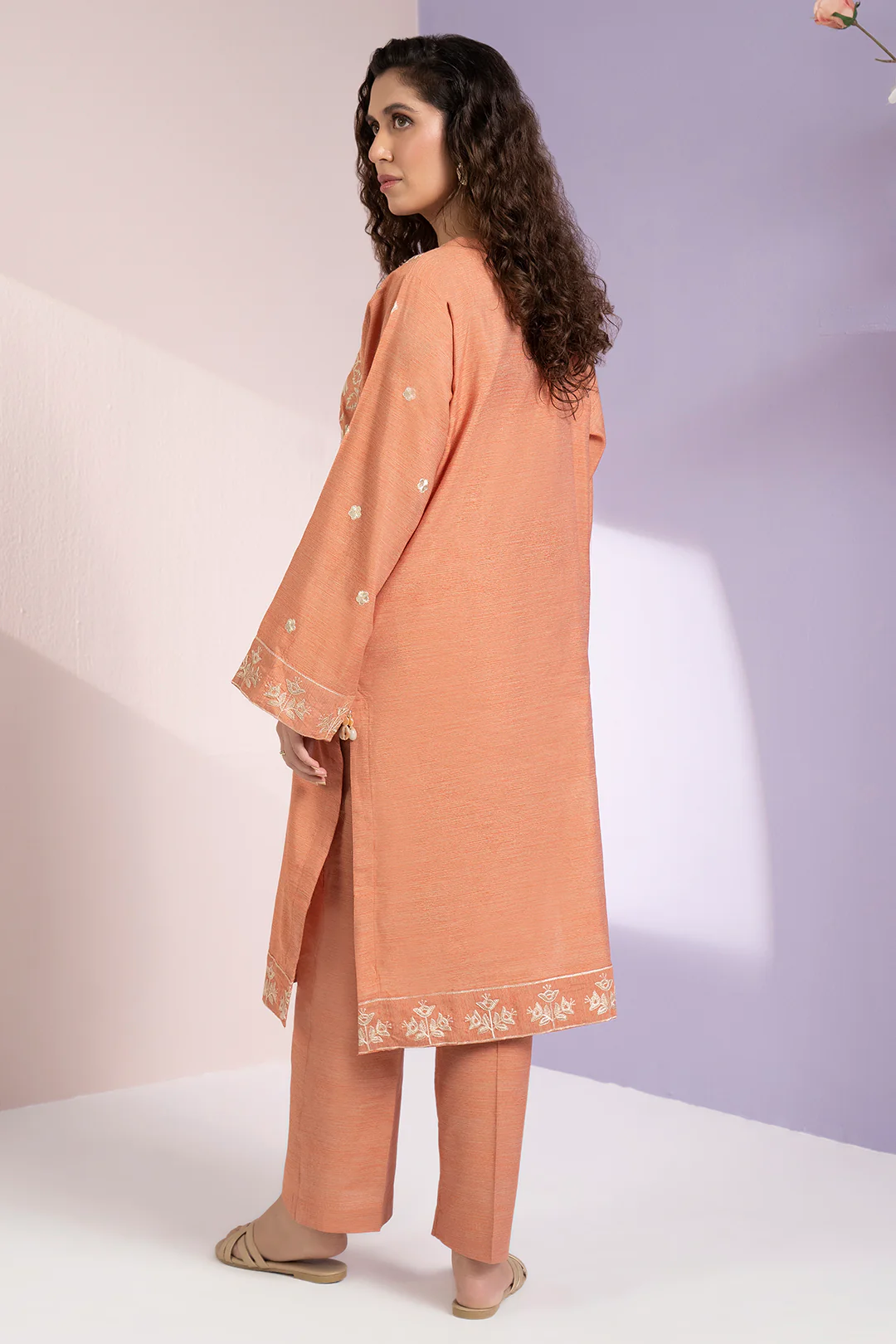 Embroidered Kurta Trouser - 3365 - Image 10