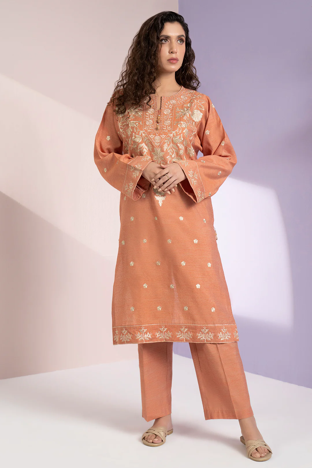 Embroidered Kurta Trouser - 3365 - Image 5
