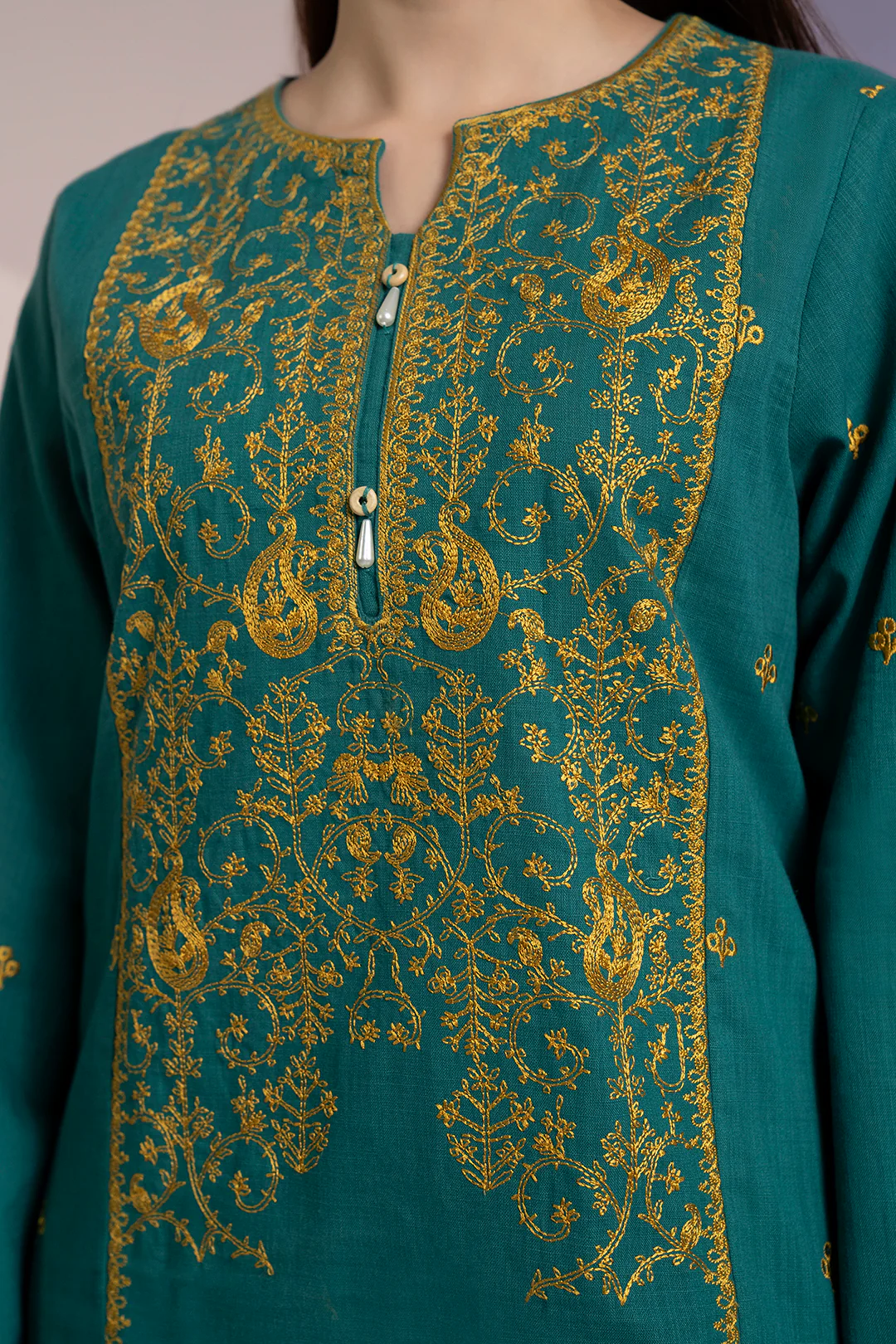 Embroidered Kurta Trouser - 3367 - Image 6