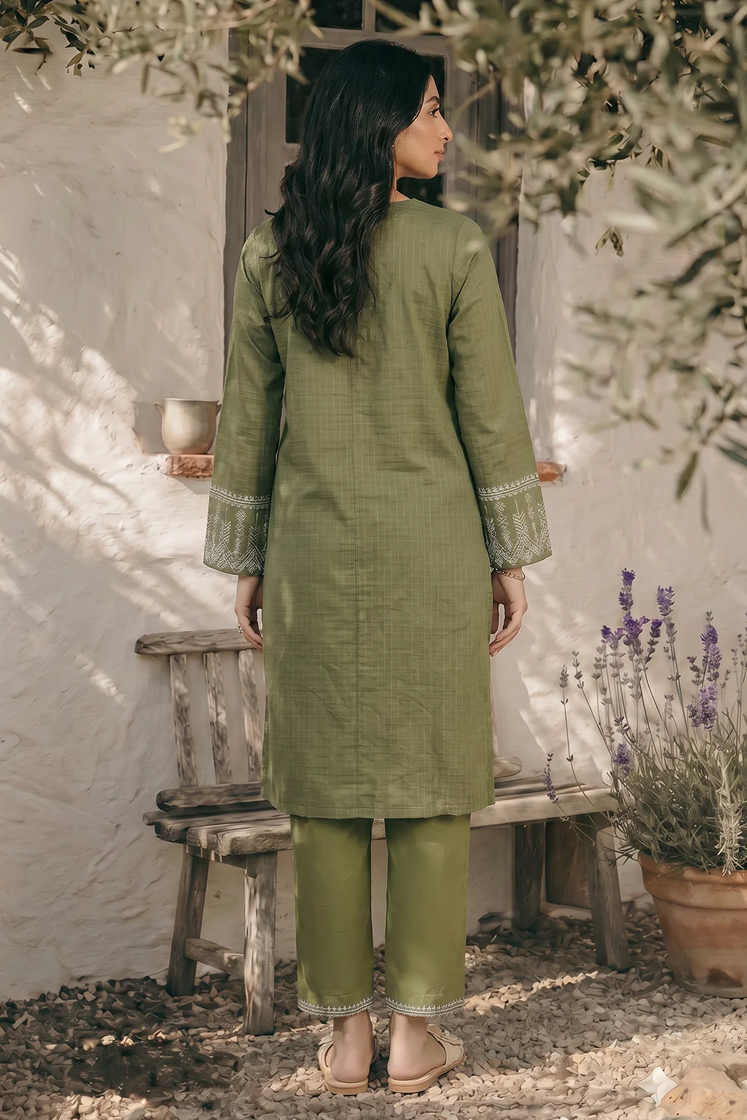 Embroidered Kurta Trouser - 2543 - Image 6