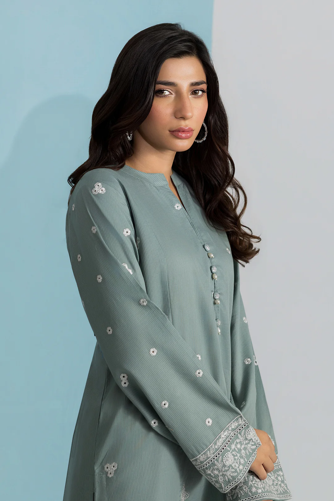 Embroidered Kurta Trouser - 2575 - Image 2