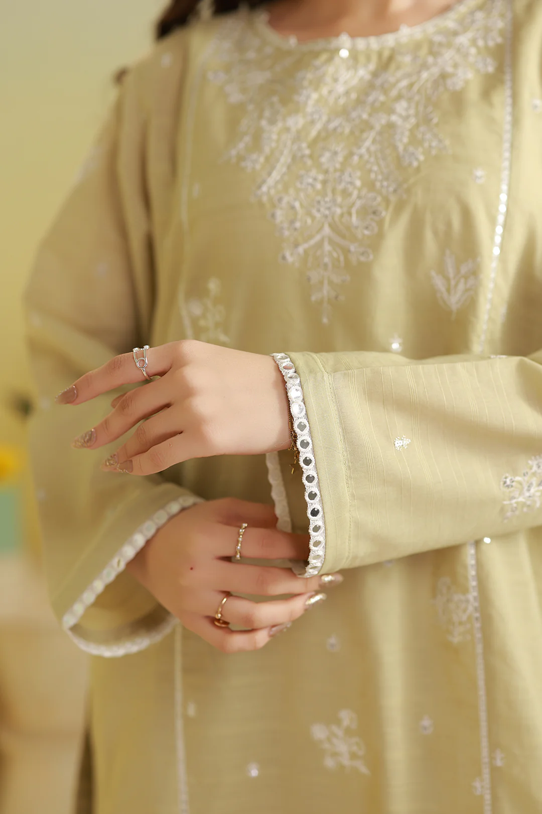 Embroidered Kurta Trouser - 2576 - Image 6