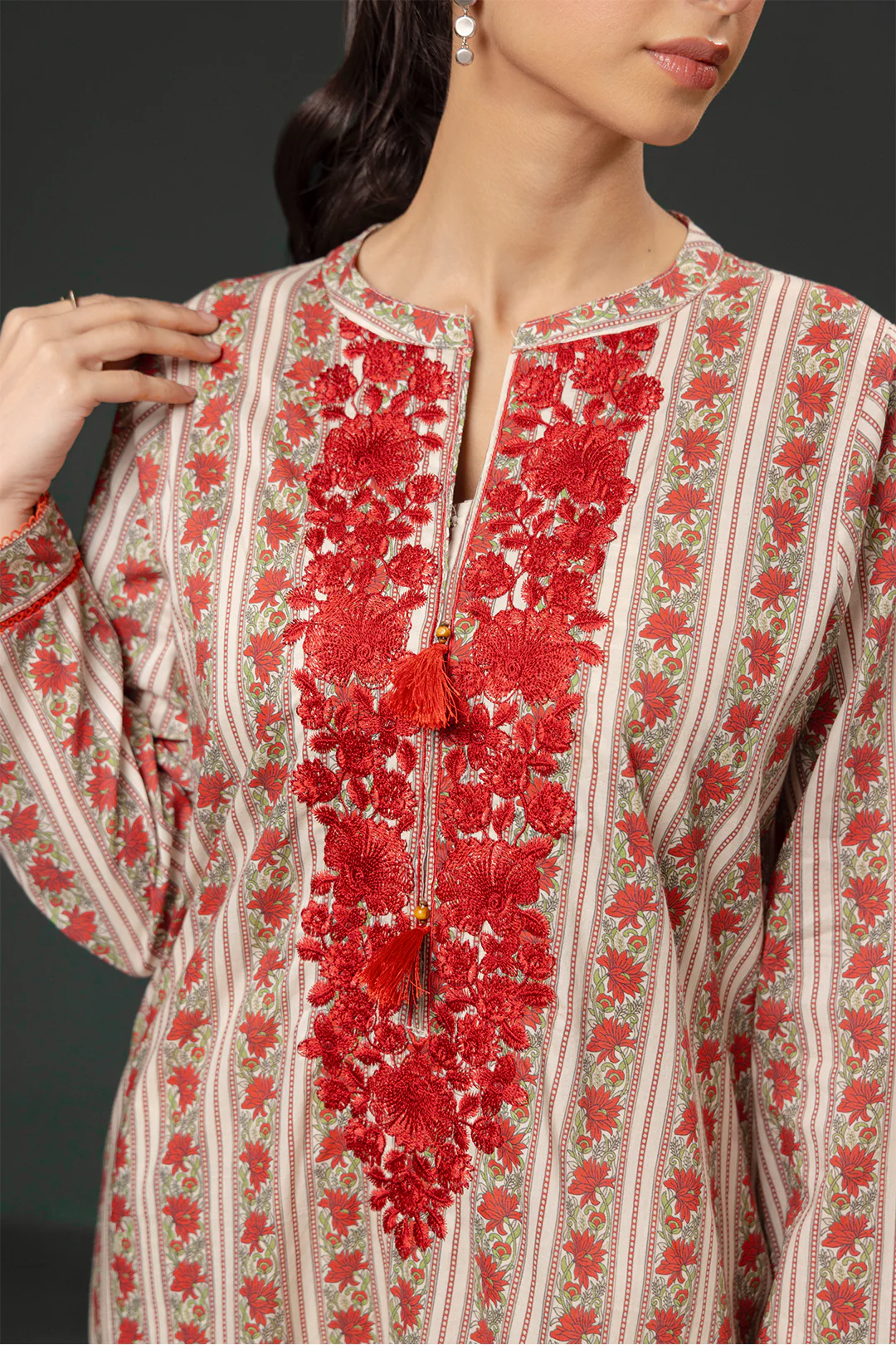 Embroidered Kurta - 2864 - Image 3