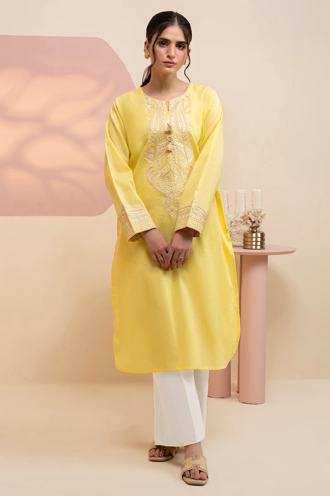 Embroidered Kurta - 2558 - Image 6
