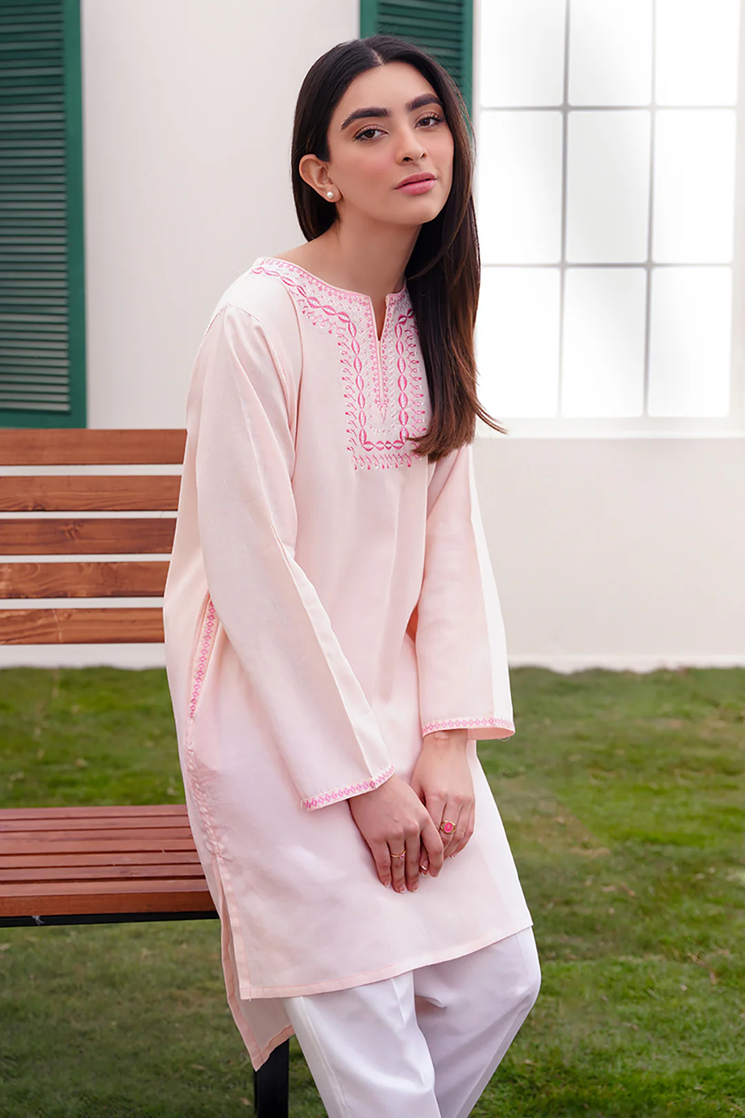 Embroidered  Kurta - 0575 - Image 2