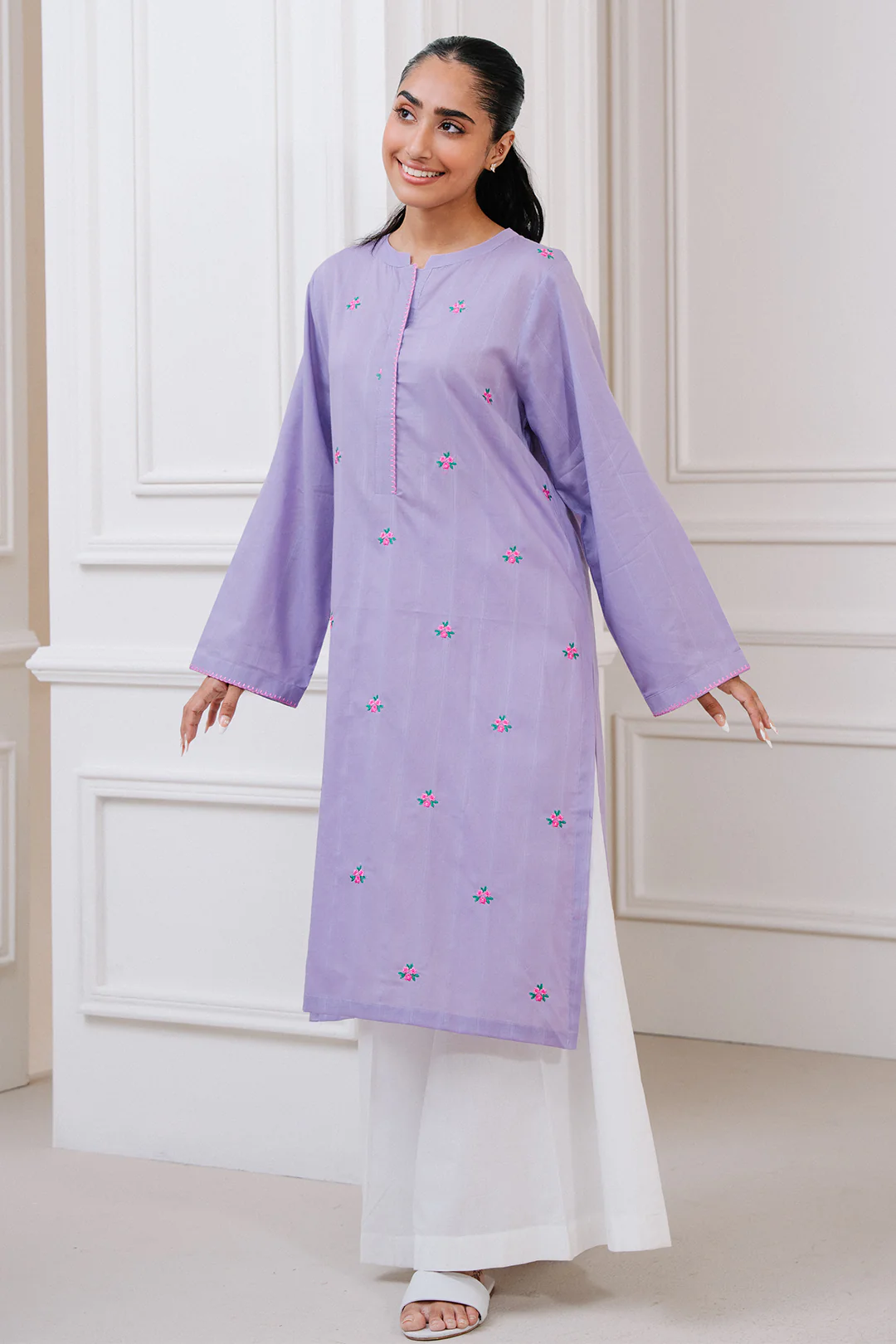 Embroidered Kurta - 1659 - Image 5