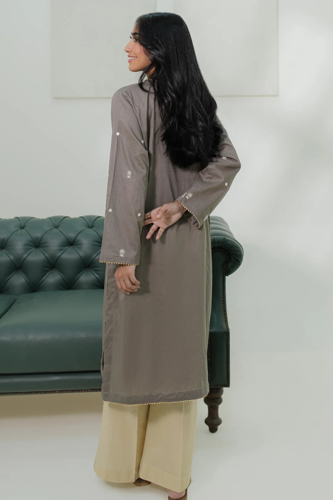Embroidered Kurta - 1683 - Image 5