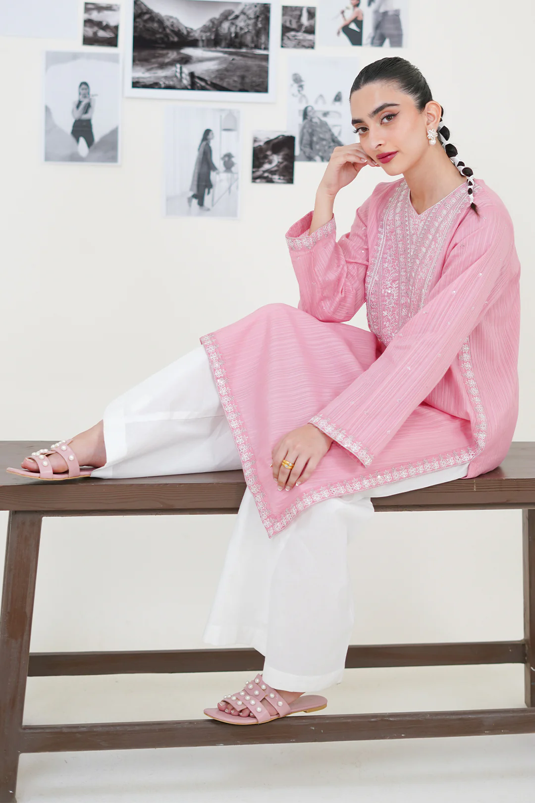 Embroidered Kurta - 1799 - Image 2