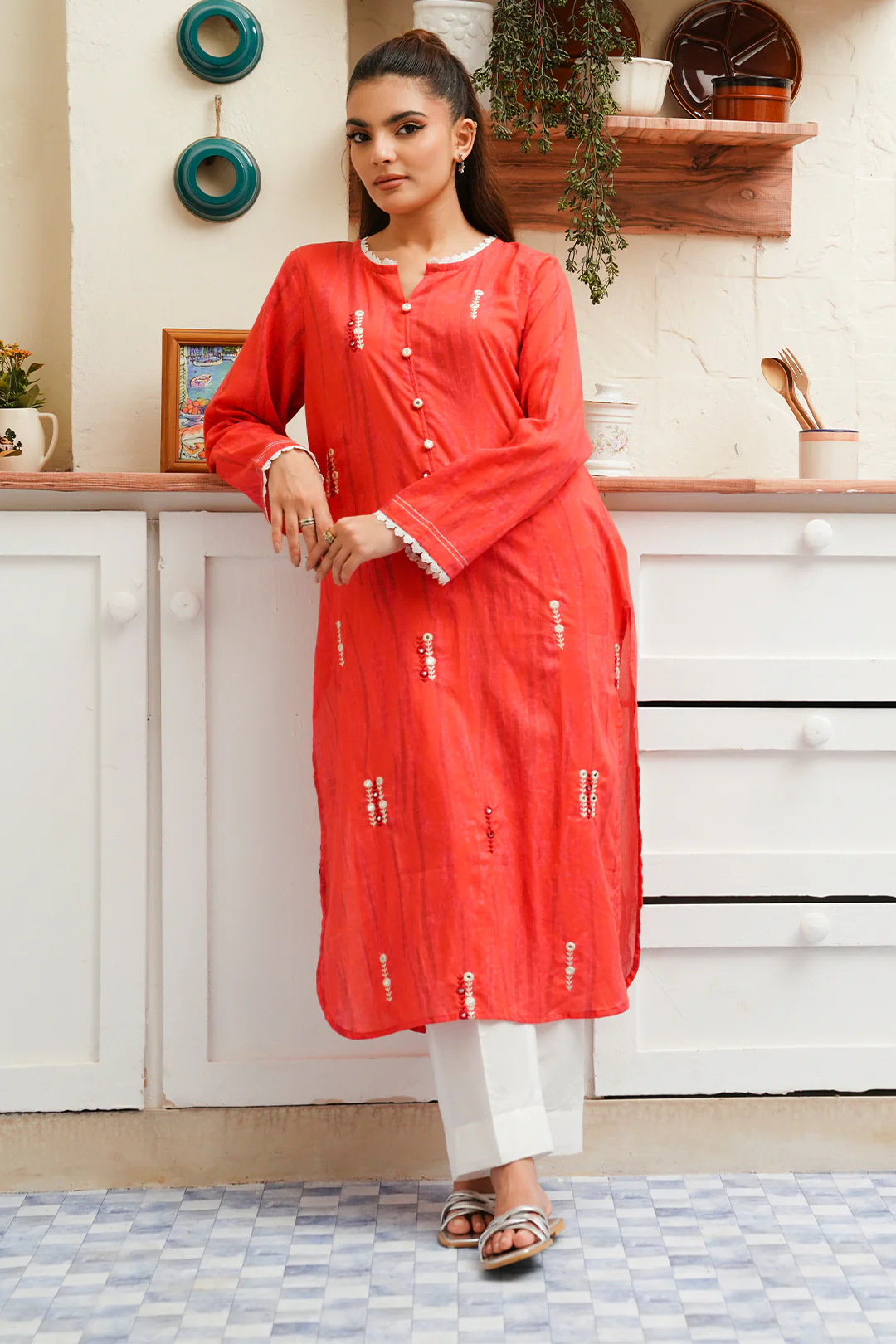 Embroidered Kurta - 1857 - Image 2