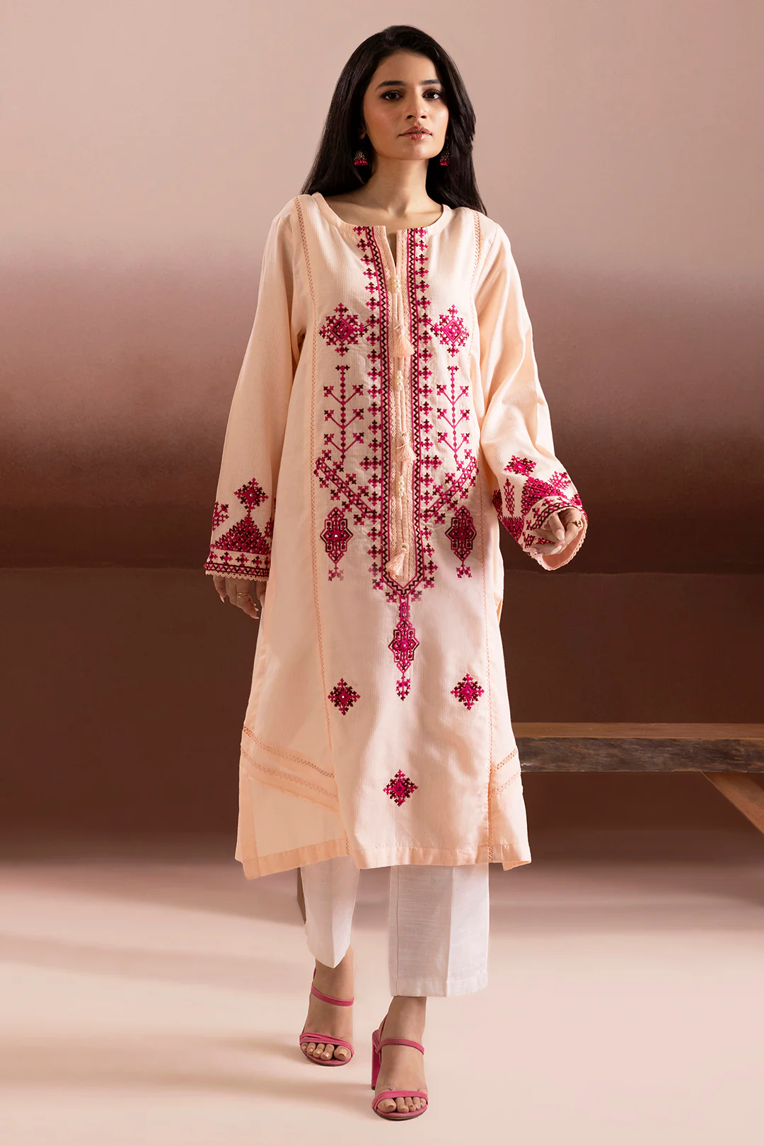 Embroidered Kurta - 1859 - Image 2