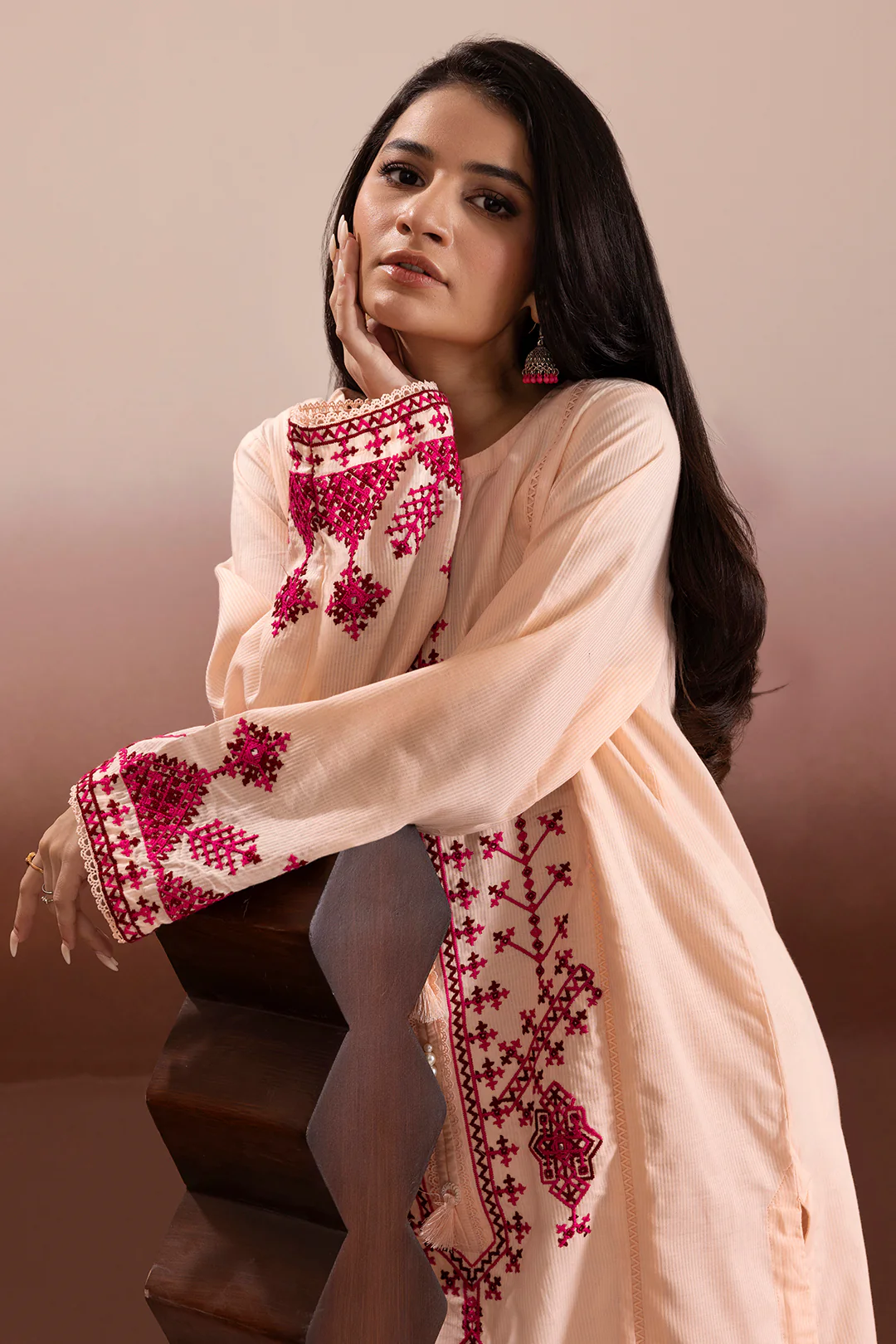 Embroidered Kurta - 1859 - Image 5