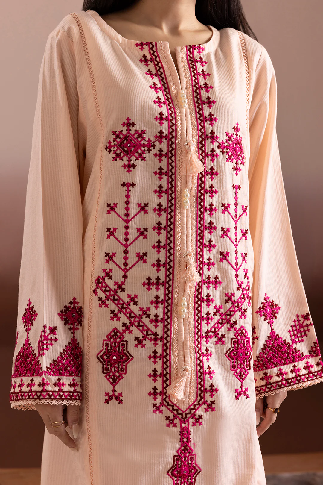 Embroidered Kurta - 1859 - Image 7