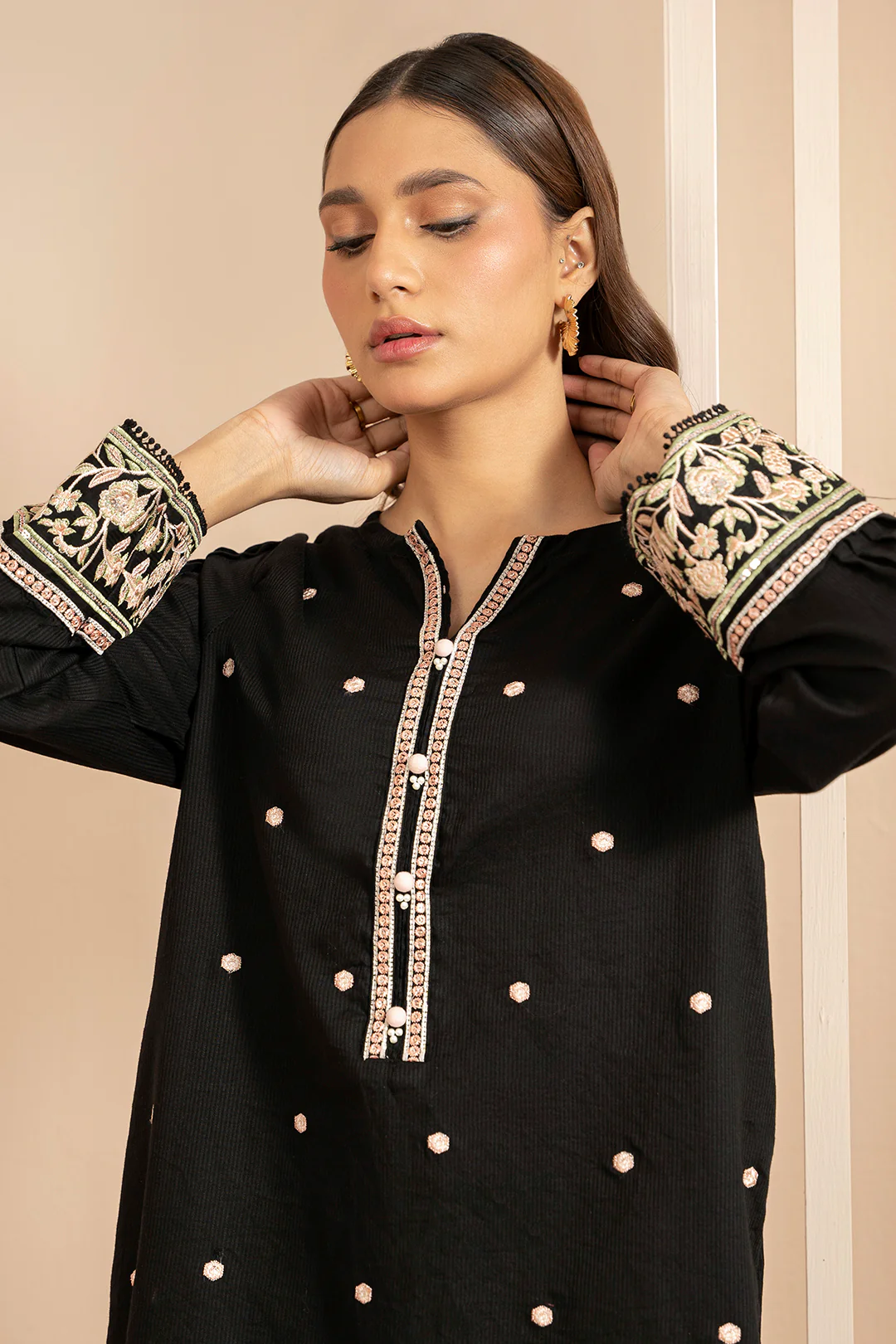 Embroidered Kurta - 1862 - Image 3