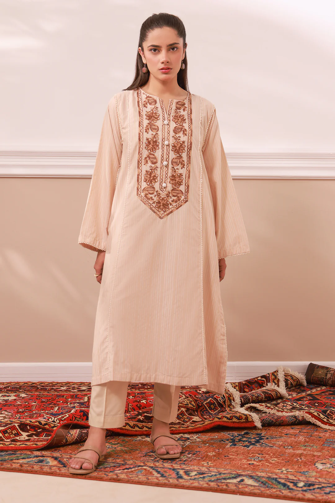 Embroidered Kurta - 1866 - Image 2