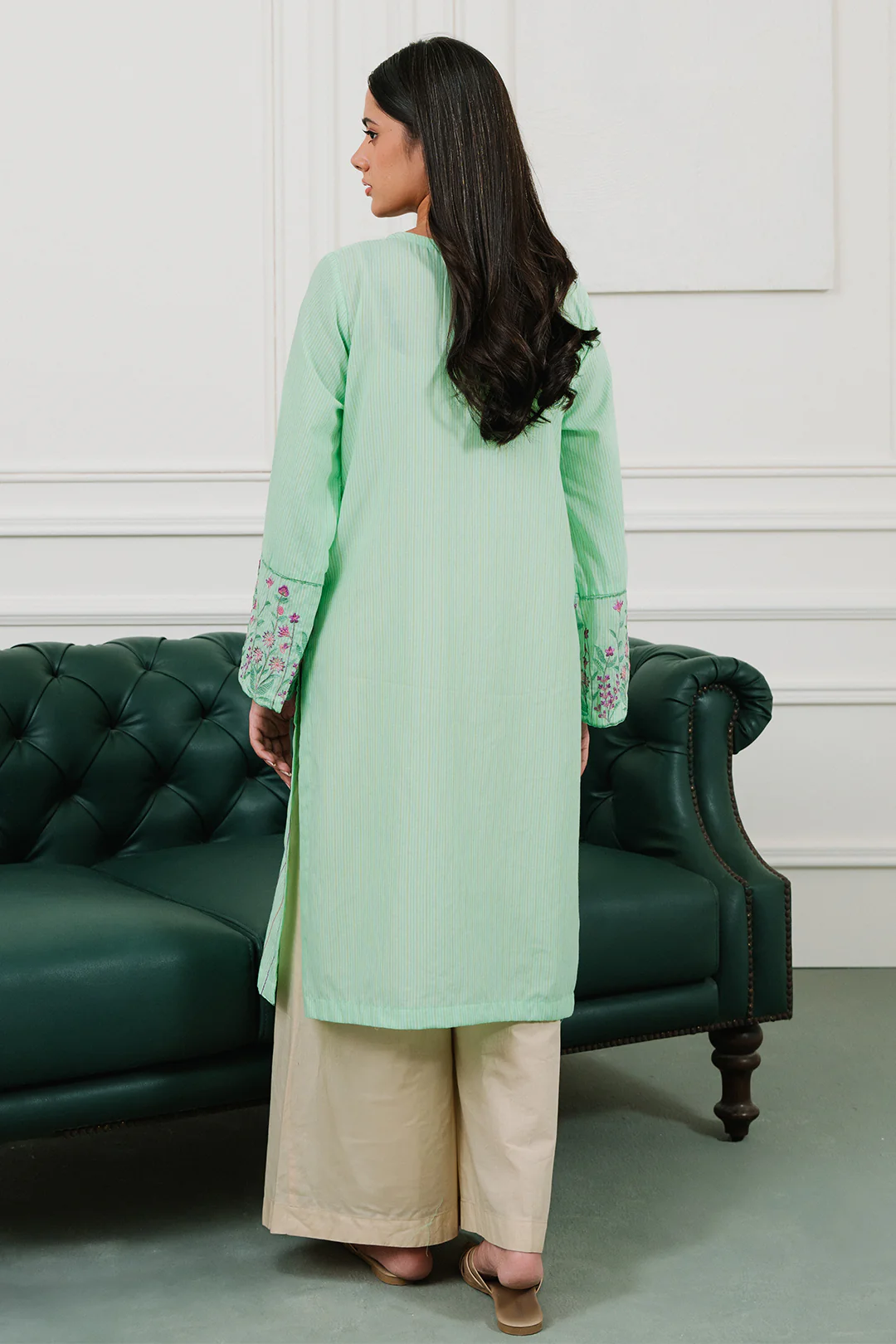 Embroidered  Kurta - 1869 - Image 5