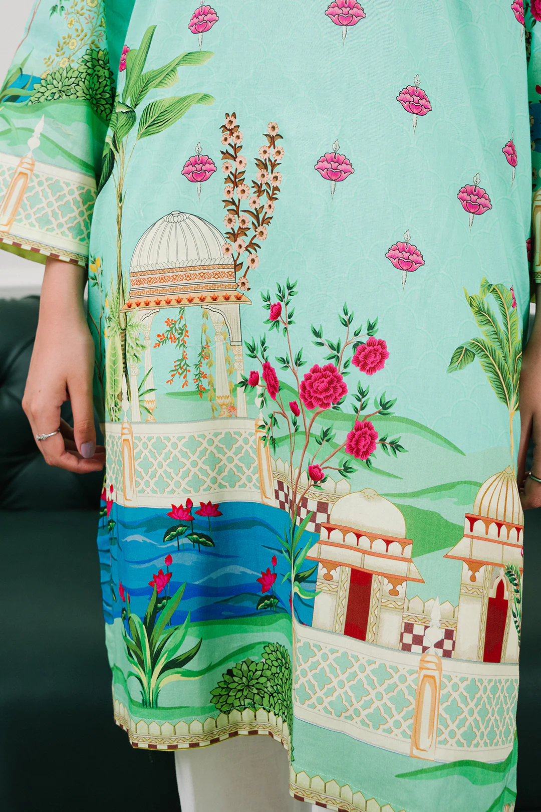 Embroidered  Kurta - 2046 - Image 3