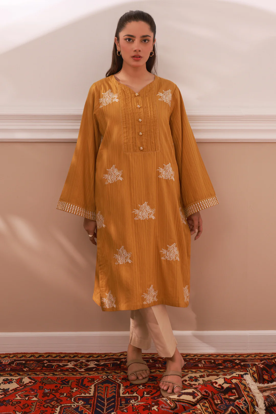 Embroidered Kurta - 2051 - Image 2