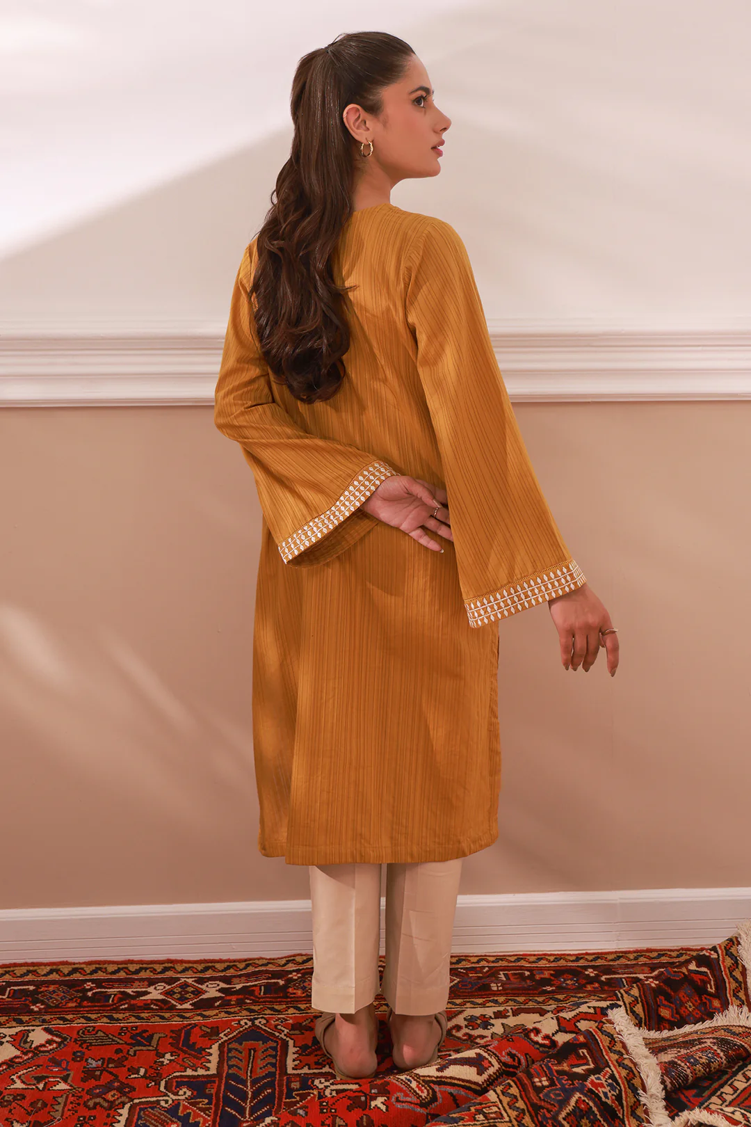 Embroidered Kurta - 2051 - Image 5