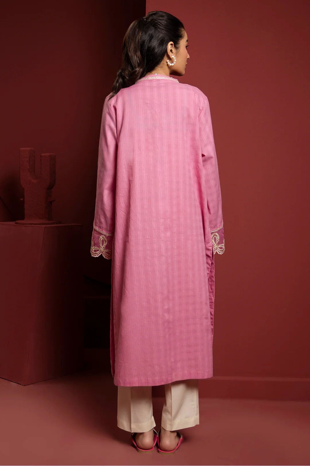 Embroidered Kurta - 2056 - Image 6