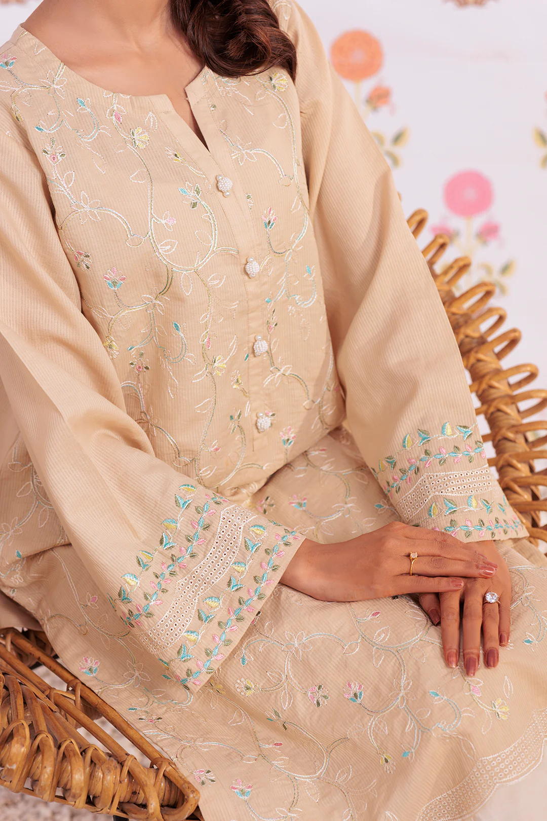 Embroidered Kurta - 2140 - Image 5