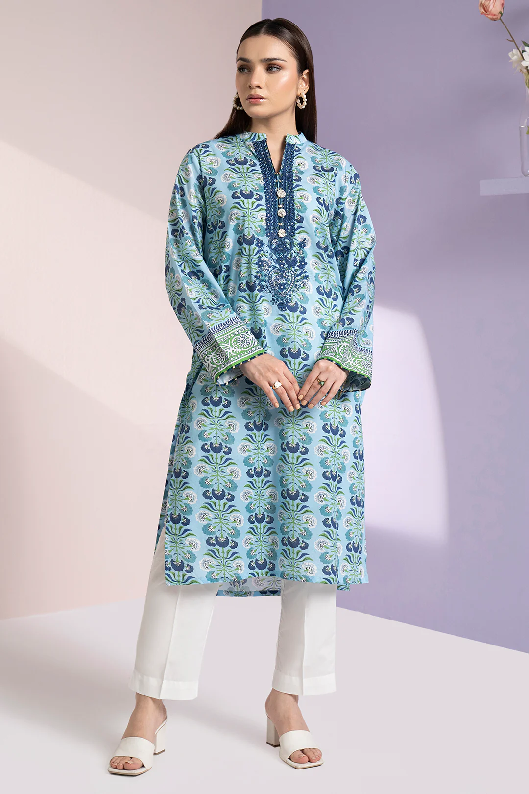 Embroidered Kurta - 1591 - Image 2