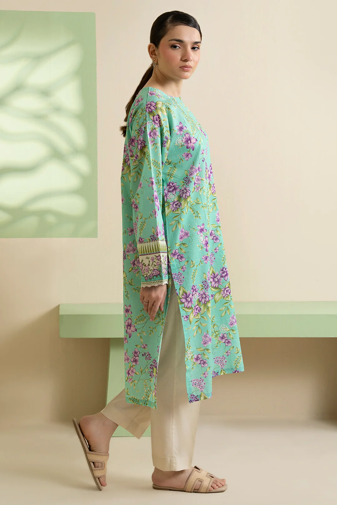 Embroidered Kurta - 1738 - Image 6