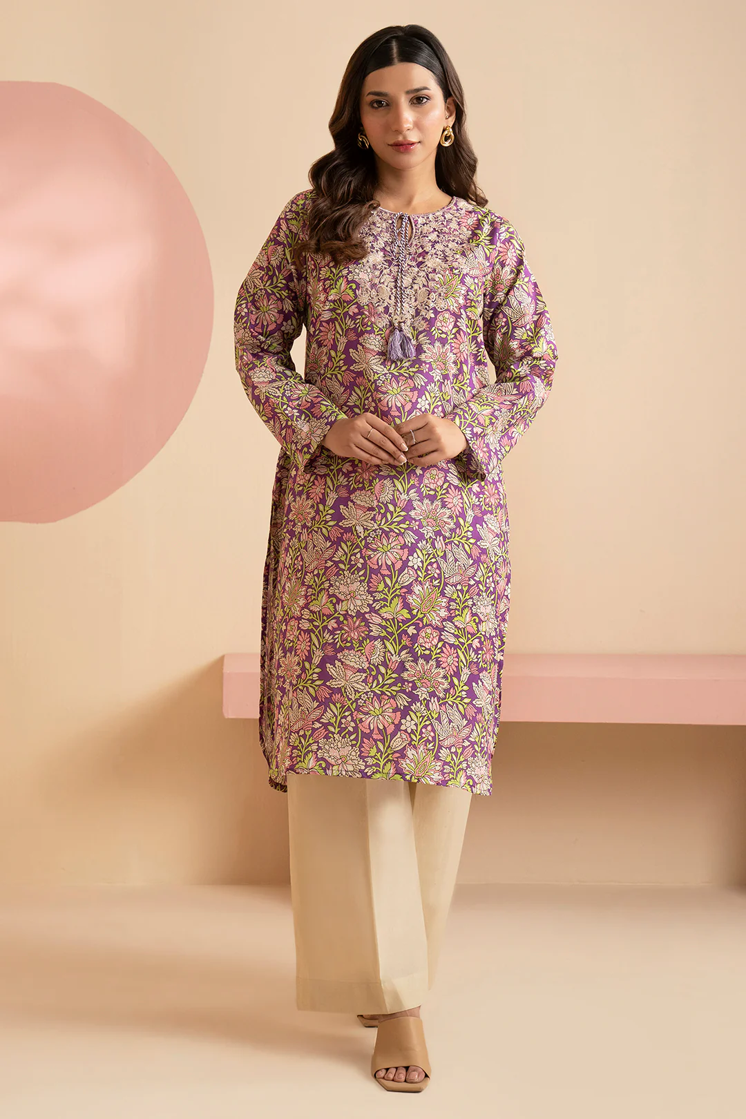 Embroidered Kurta - 1886 - Image 2