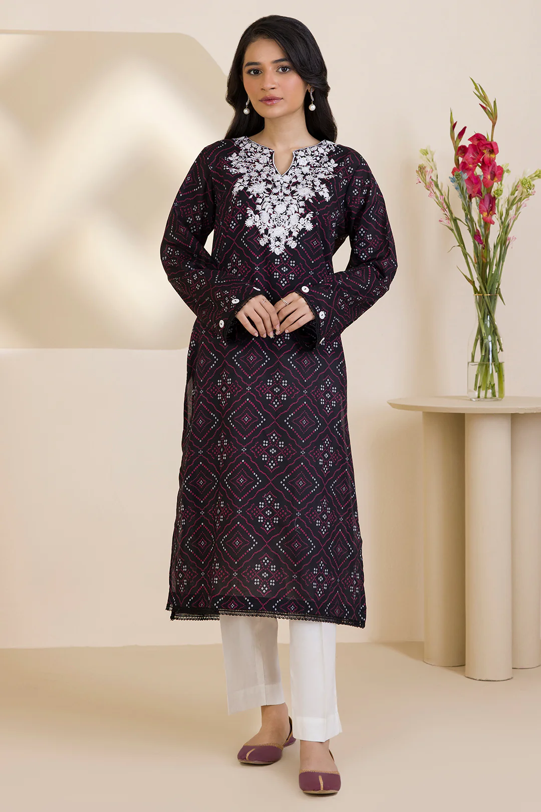 Embroidered Kurta - 2031 - Image 2