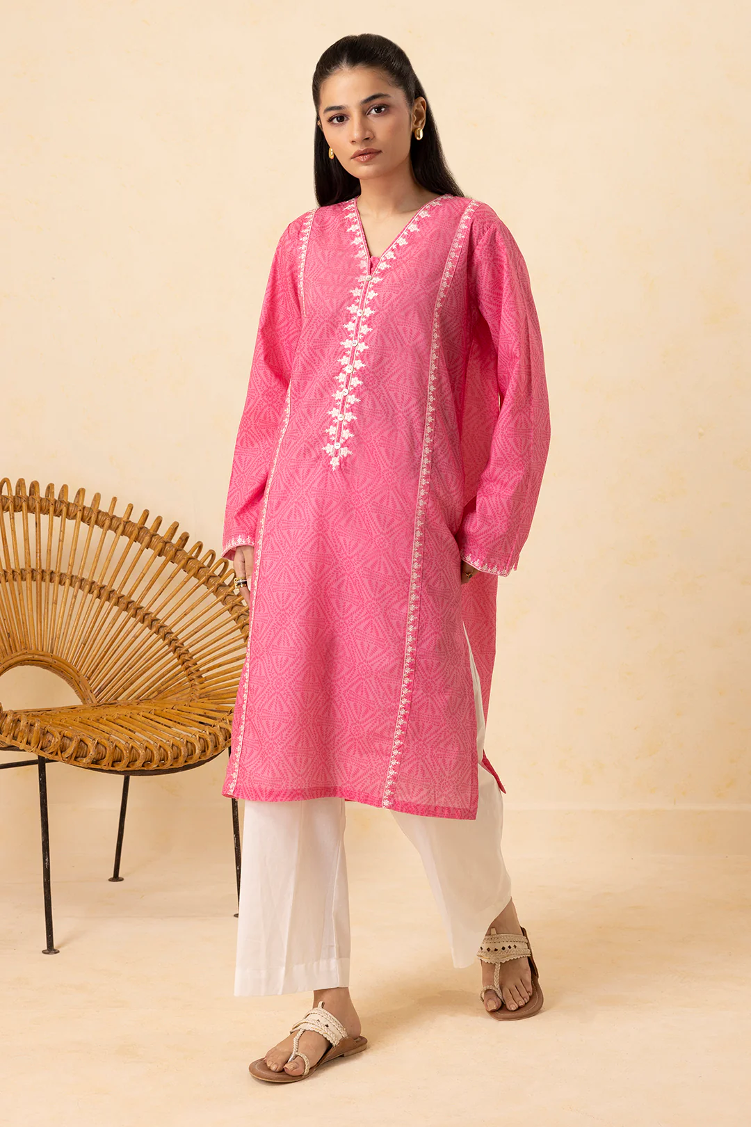 Embroidered Kurta - 2073 - Image 2