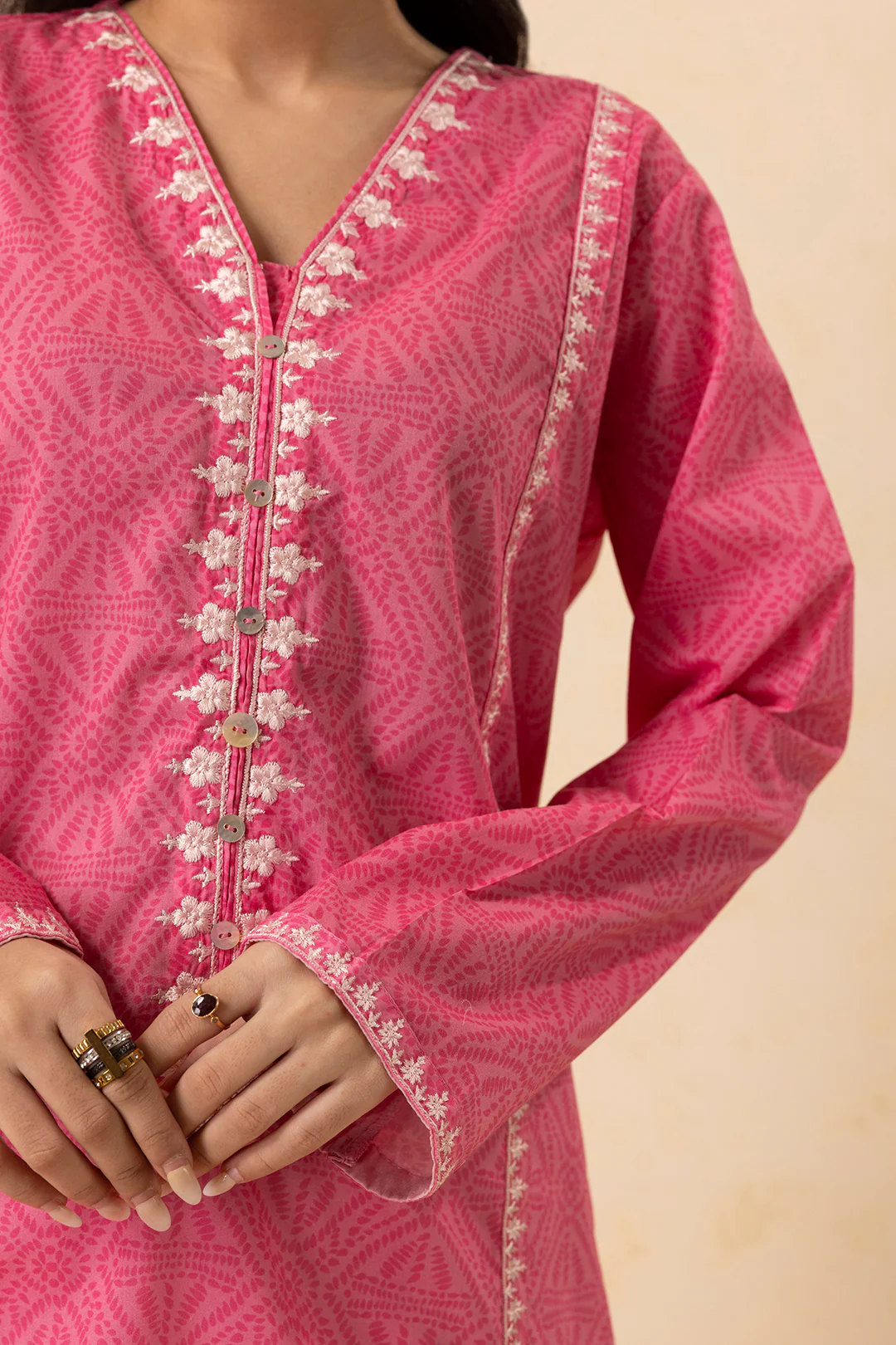 Embroidered Kurta - 2073 - Image 7