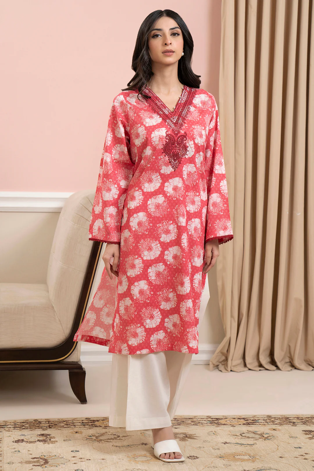 Embroidered Kurta - 2415 - Image 4