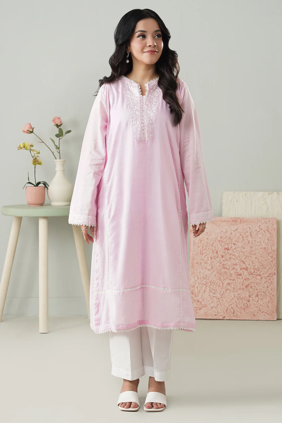 Embroidered Kurta - 2507 - Image 2
