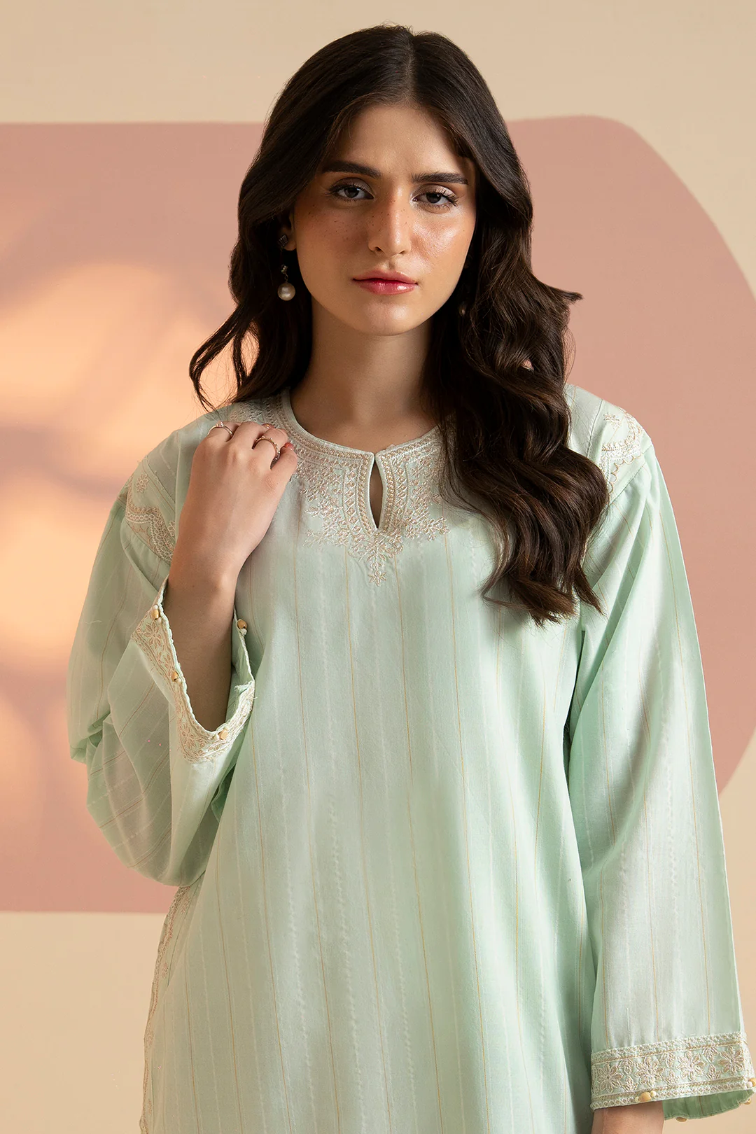 Embroidered Kurta - 2552 - Image 6
