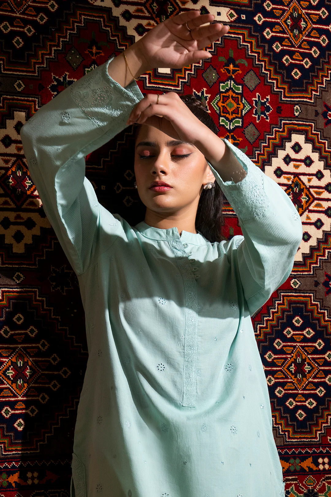 Embroidered Kurta - 2554 - Image 5