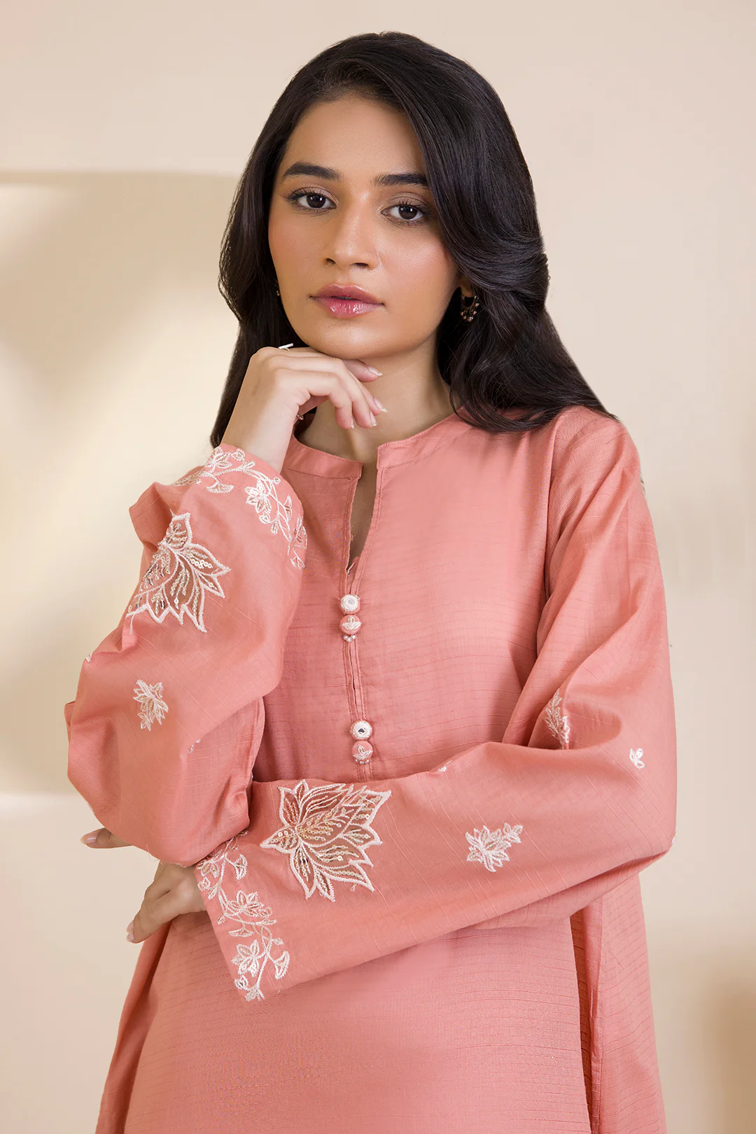 Embroidered Kurta - 2616 - Image 3