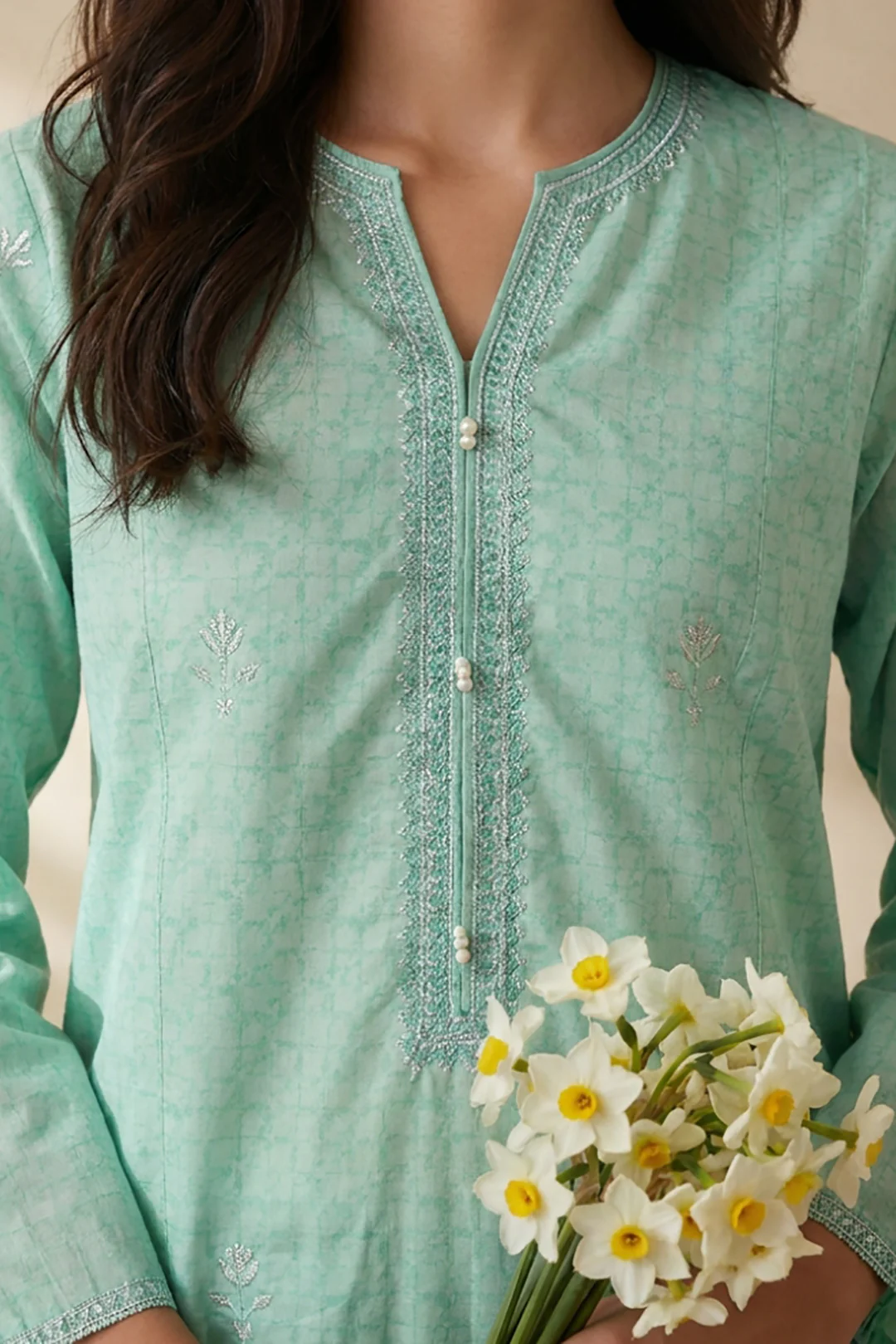 Embroidered Kurta - 2020 - Image 3
