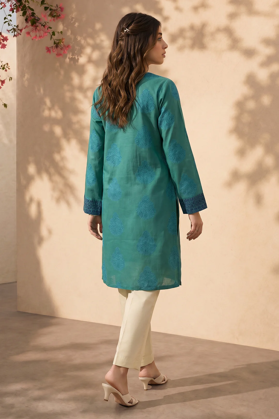 Embroidered Kurta - 2282 - Image 5