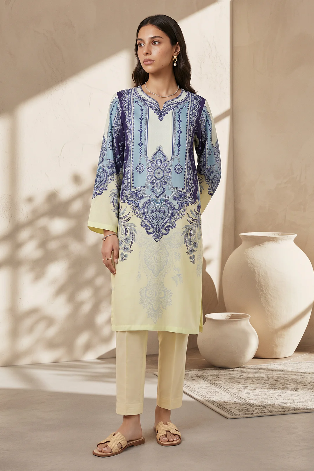 Embroidered Kurta - 2285 - Image 2