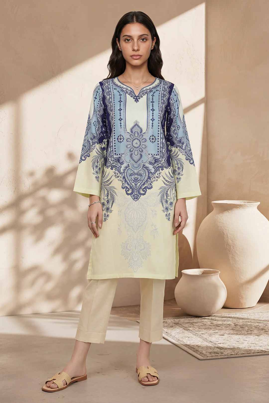 Embroidered Kurta - 2285 - Image 3