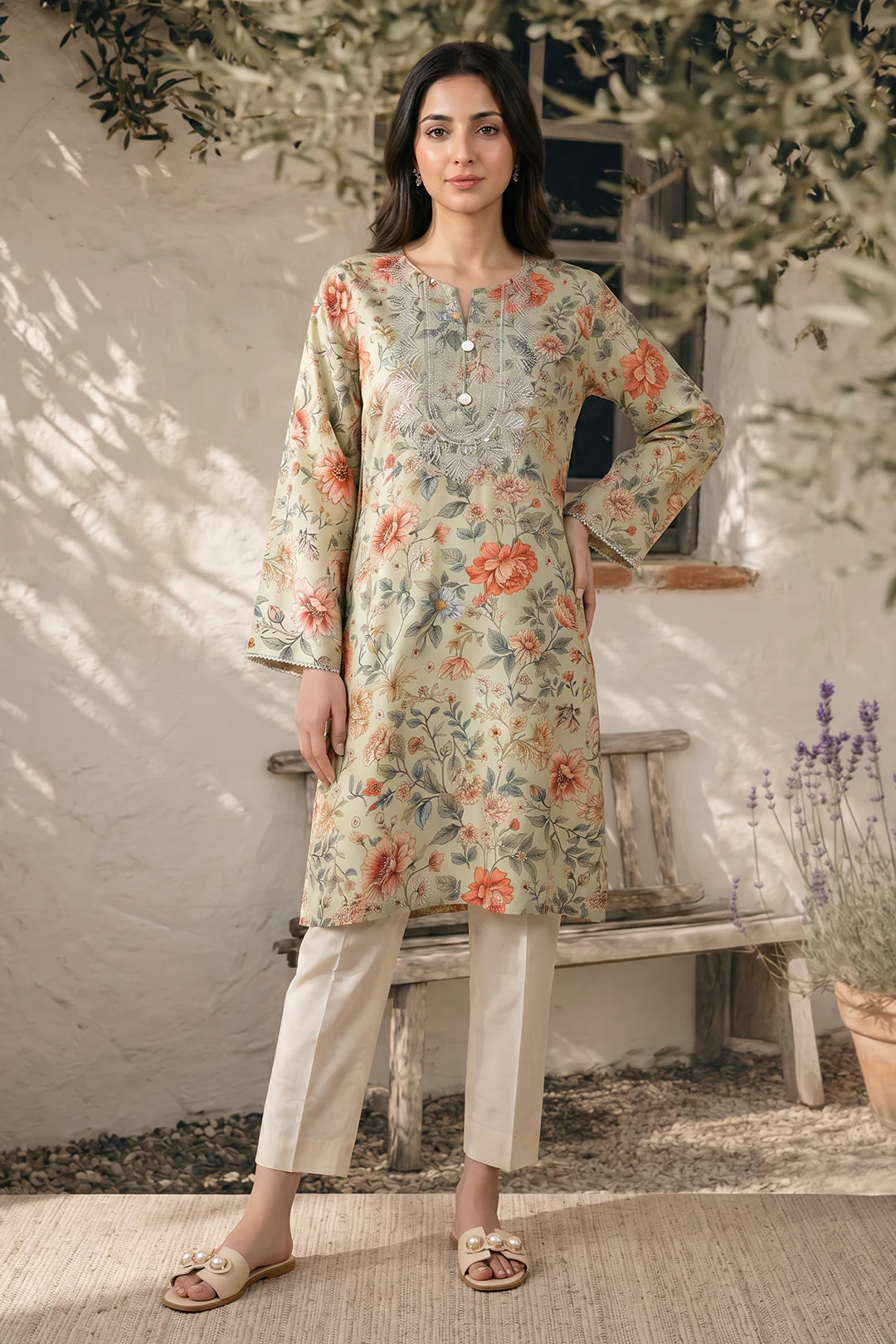 Embroidered Kurta - 2783 - Image 3