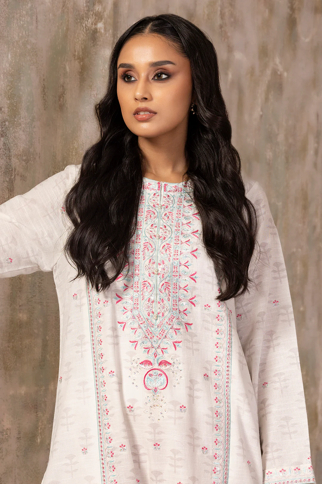 Embroidered Kurta - 2296 - Image 5