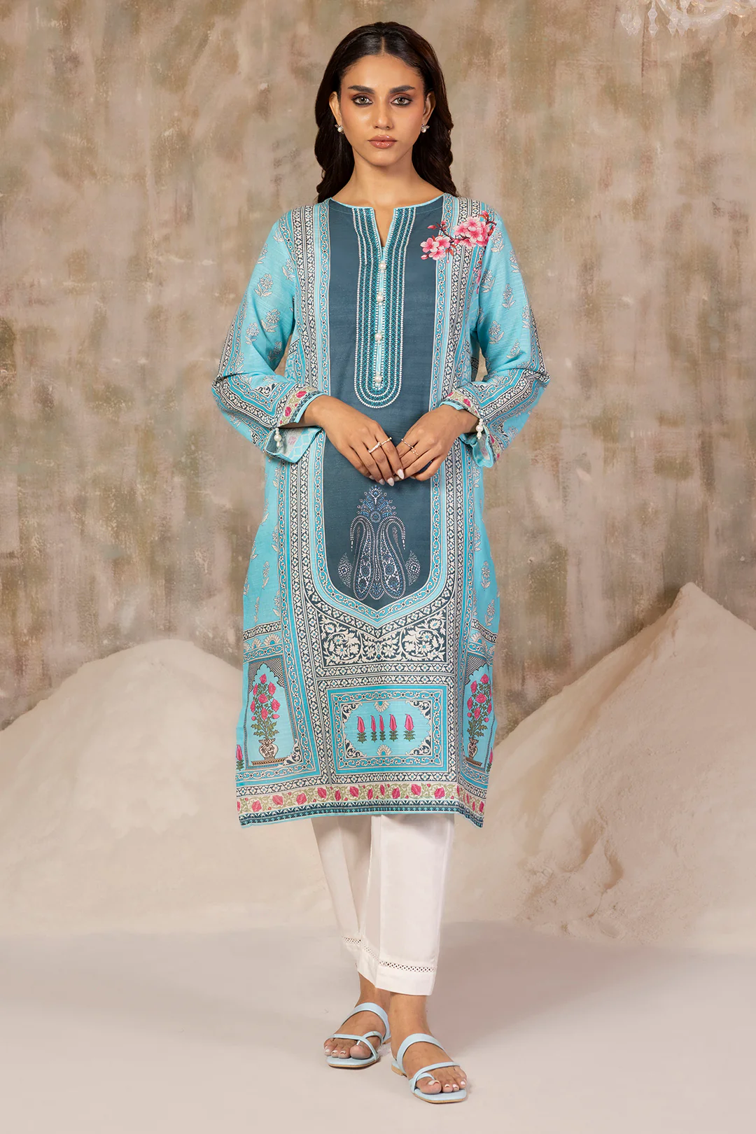 Embroidered Kurta - 2914 - Image 2