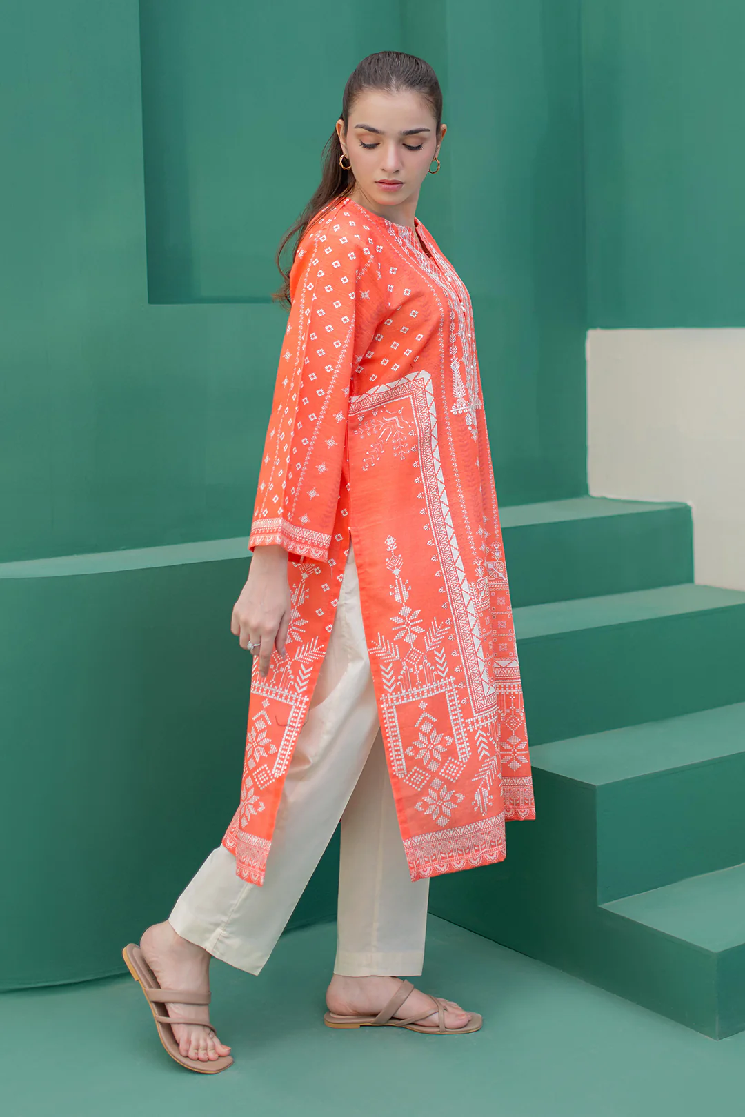Embroidered Kurta - 2970 - Image 3