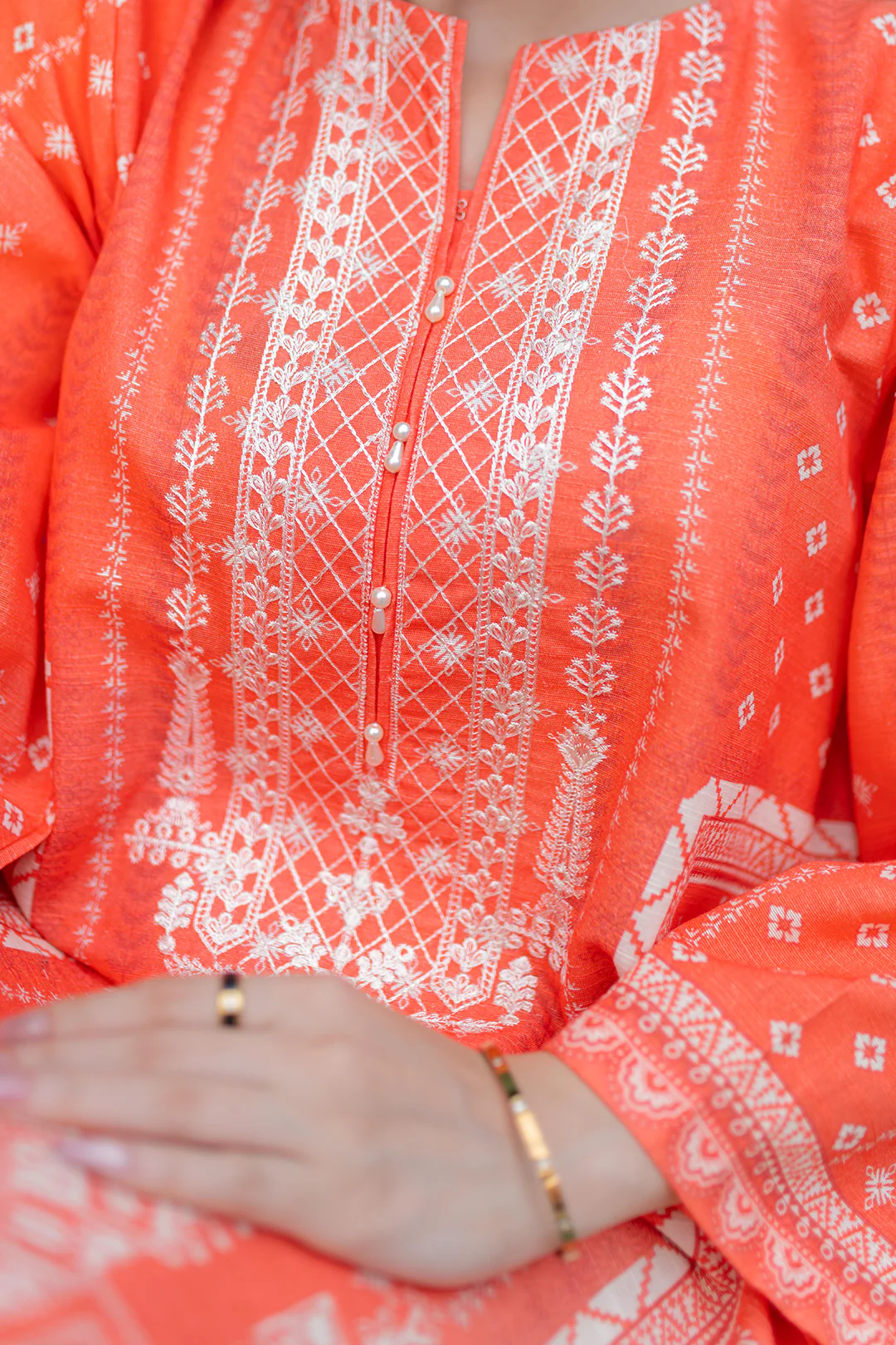 Embroidered Kurta - 2970 - Image 4